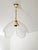 Mid-Century Modern Pendant Lamp in Opaque Satin Glass and Gilt Metal, Italy, 1970s For Sale - Image 12 of 18