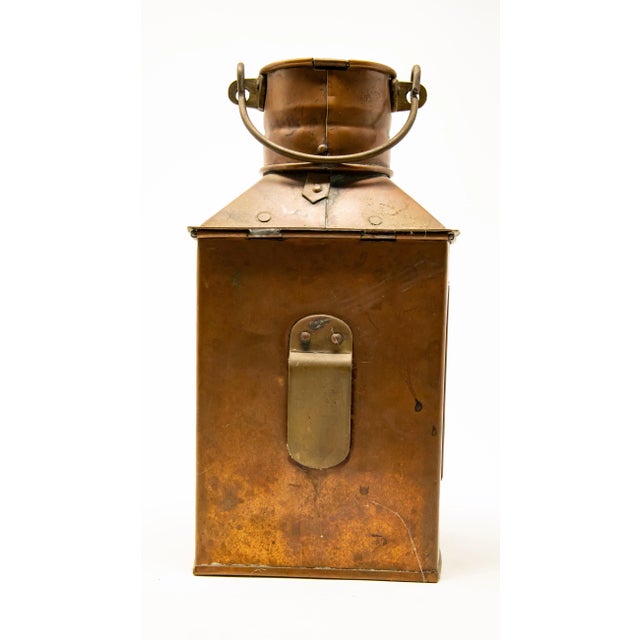 Mid 20th Century Mid 20th Century Copper Stern Ship Lantern For Sale - Image 5 of 12
