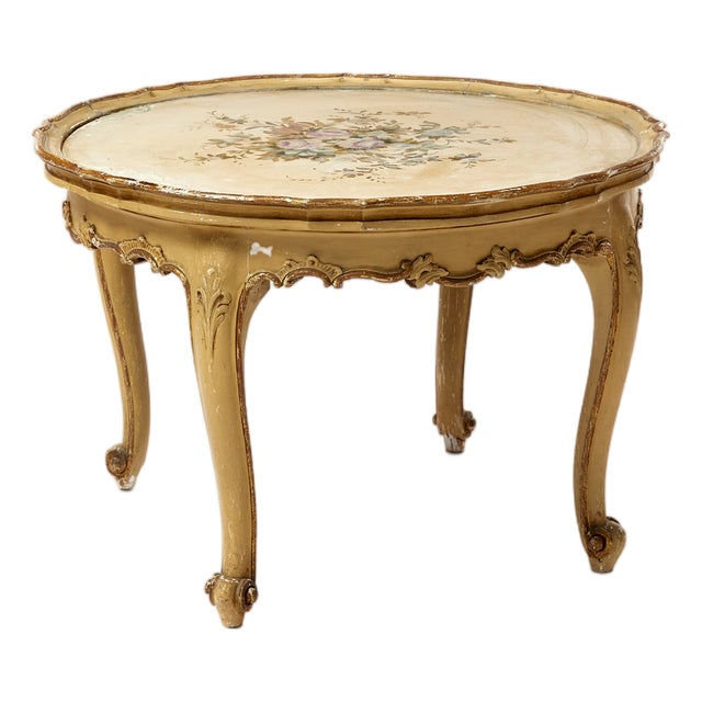 Vintage Louis XV Round Table, 1930s For Sale