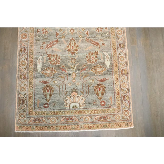 Textile Gray Small Persian Malayer Rug For Sale - Image 7 of 8
