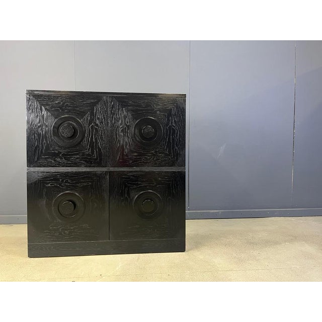 Brutalist Brutalist Black Bar Cabinet, 1970s For Sale - Image 3 of 12