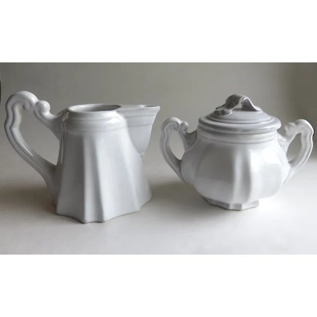 Vietri Antico Bianco Cream and Sugar - A Pair For Sale - Image 9 of 9