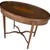 Wood Antique English Edwardian Mahogany & Satinwood Marquetry Oval Occasional Table England C. 1900 For Sale - Image 7 of 11