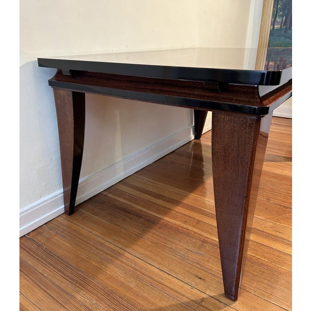 French Art Deco Dining Table with Inlays, 1940s For Sale - Image 11 of 13