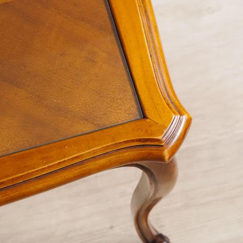 French Side Table with Glass Top For Sale - Image 10 of 12