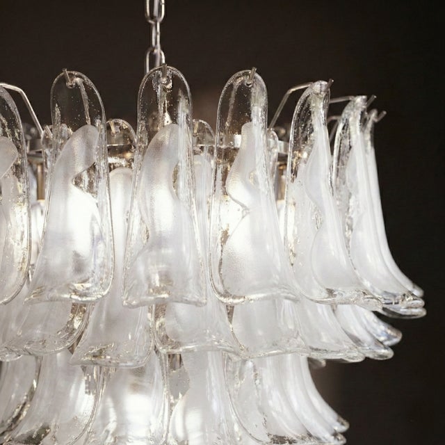 Mid-Century Modern Murano Glass Callas Waterfall Chandelier, 1950s For Sale - Image 3 of 5