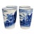 Vintage Delft‑Style Blue & White Windmill Tumblers – Set of 4 For Sale