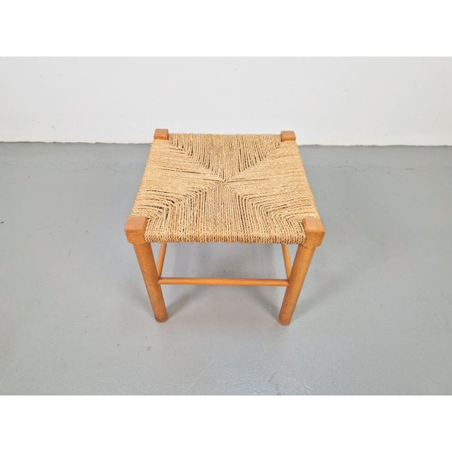 Vintage Danish Rope Stool in Beech, 1960s For Sale - Image 6 of 10