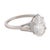 1950s French Gia 2.55 Carat Antique Pear Shape Diamond Platinum Engagement Ring, Size 7 For Sale - Image 4 of 6
