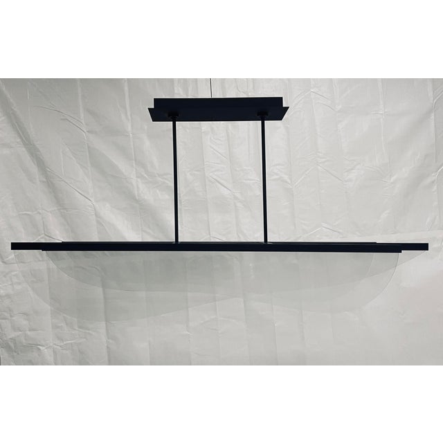 2020s Sean Lavin "Nyra" Linear Pendant for Visual Comfort, Black Metal & Acrylic For Sale - Image 5 of 17