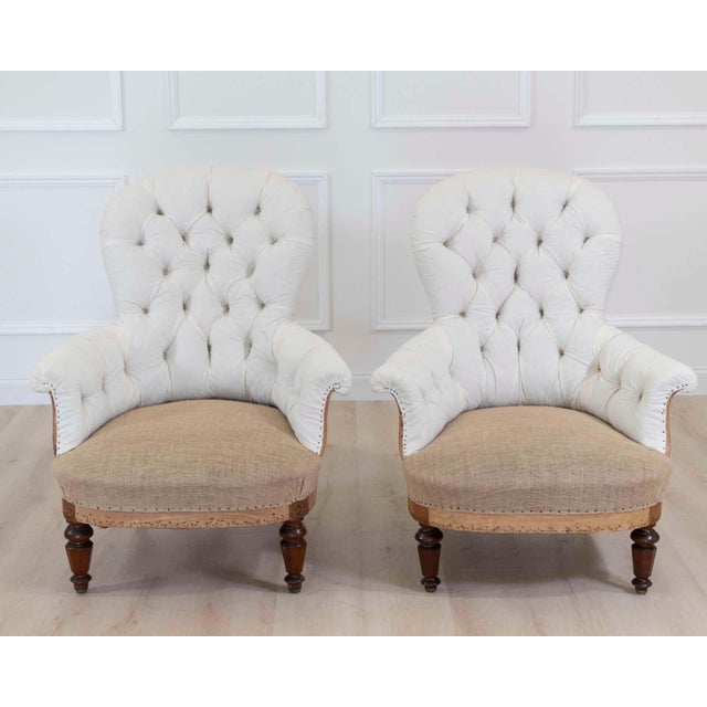 Pair of 20th Century French Chairs, Ready to Upholster For Sale - Image 13 of 13