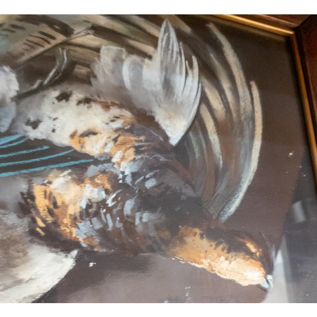 Early 20th Century Arts and Crafts Style Pastel Painting of Hunting Trophies For Sale - Image 11 of 12