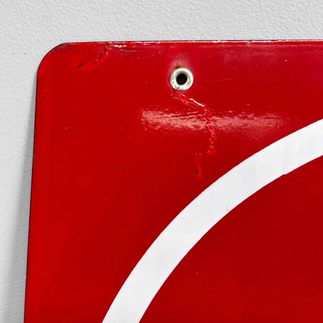 Mid-Century Modern Shōwa Era 45 Whisky Sign in Enamel, Japan, 1980s For Sale - Image 3 of 9