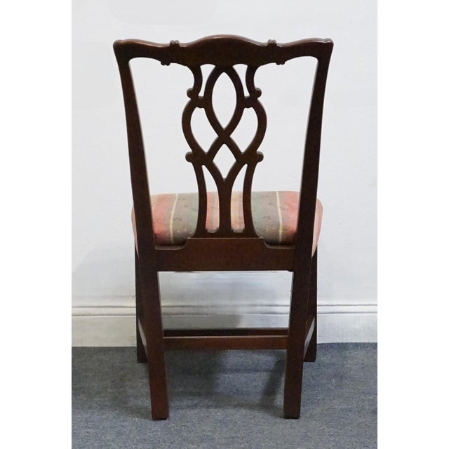 Kindel Furniture Solid Mahogany Traditional Chippendale Style Dining Side Chair 76-070 - Oxford Finish For Sale In Kansas City - Image 6 of 11
