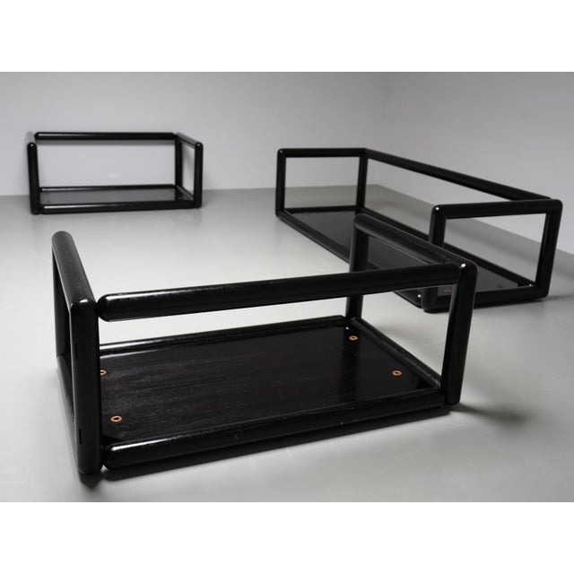 Wood First Edition Cornaro Sofas attributed to Carlo Scarpa for Simon, Italy, 1973 For Sale - Image 7 of 18