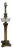 Brass and Marble Corinthian Column Spirit Lamp With Glass Font For Sale