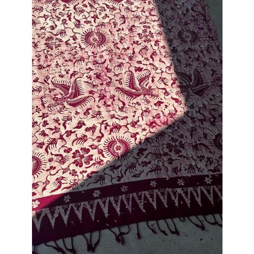 Large Indonesian Printed Batik Ceremonial Fabric For Sale - Image 14 of 18