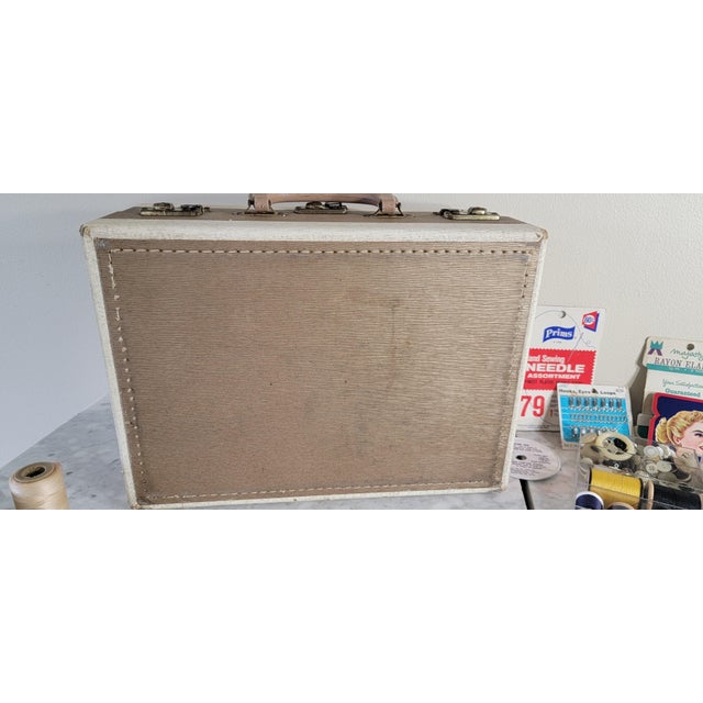 Contemporary Vintage Sewing Kit With Notions For Sale - Image 3 of 18