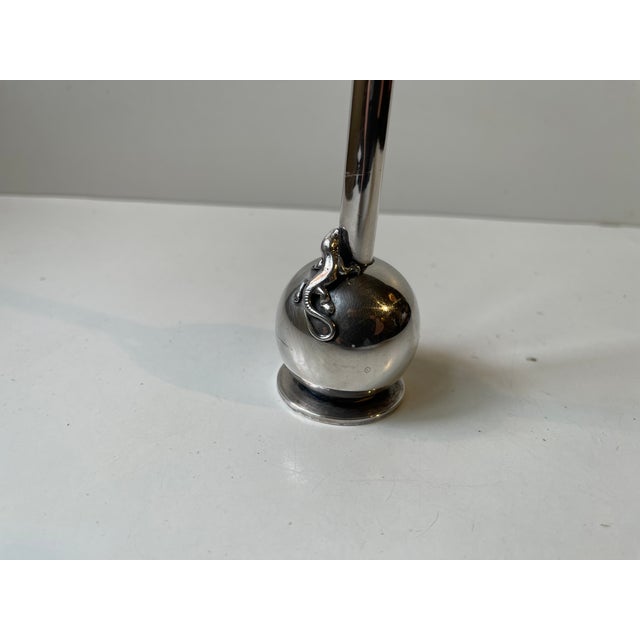 Art Deco Silver Plated Lizard Vase by Hugo Grün, 1930s For Sale - Image 7 of 10