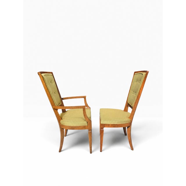 Avocado Vintage 1960s Baker Furniture Milling Road Dining Chairs — Set of 8 For Sale - Image 8 of 13