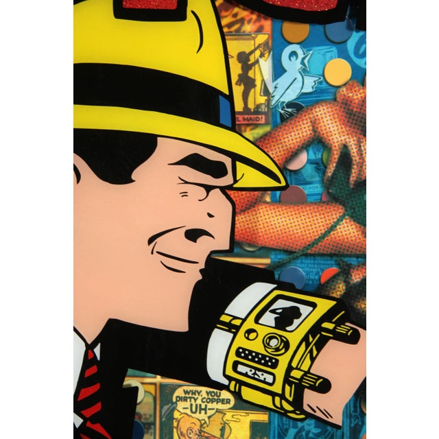 Vintage C.1980's Dick Tracy Acrylic Shadowbox Wall Art For Sale - Image 4 of 9