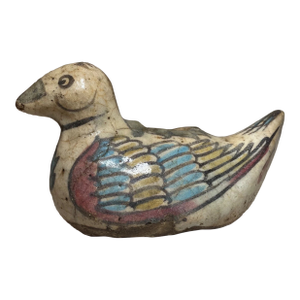 Antique 18th Century Handmade Middle Eastern Pottery Bird Vessel Sculpture Art