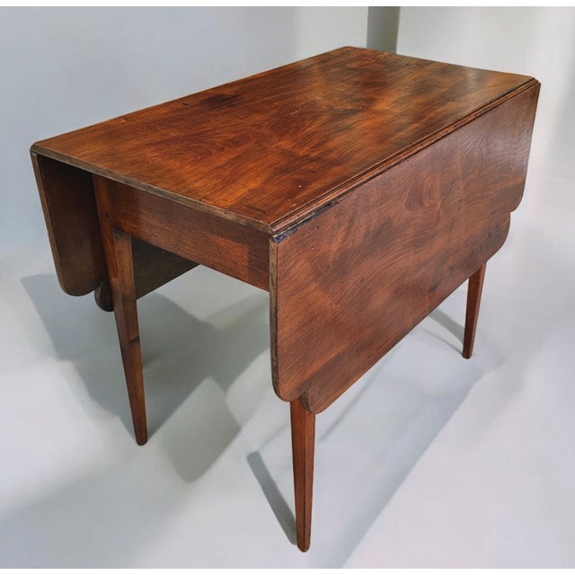 Antique Rustic Early American Drop-Leaf Table For Sale - Image 10 of 12