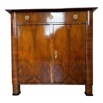 Biedermeier Trumeau Style Buffet in Walnut, 1970s For Sale