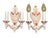 1920s Wall Sconces Ivory Cream White and Red With Gold Colored Highlights Two Light Candle Sconces Restored - Set of 4 For Sale - Image 10 of 13