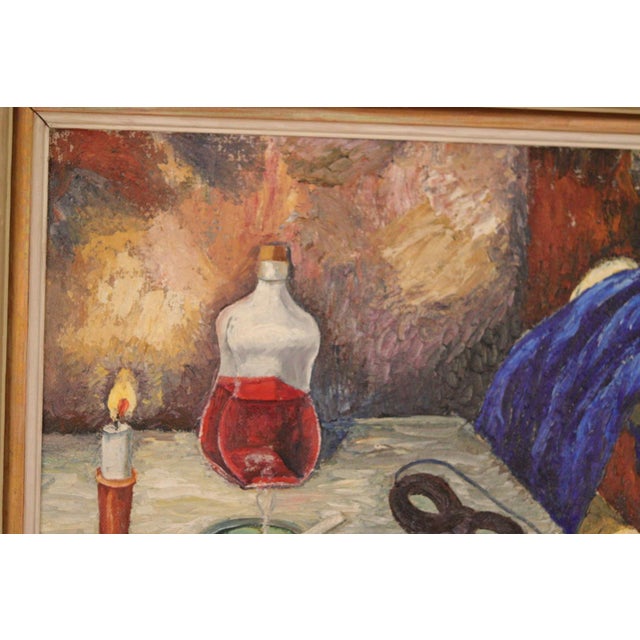 Bror Barklund, After the Masquerade, 1947, Oil on Panel, Framed For Sale - Image 15 of 18