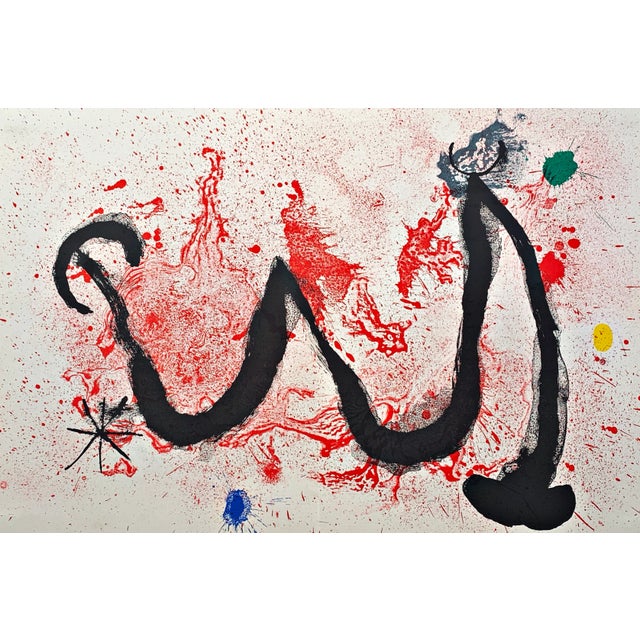 Joan Miro, Composition for Derriere le Miroir Nr. 139-140, 1963, Original Color Lithograph For Sale