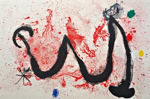 Joan Miro, Composition for Derriere le Miroir Nr. 139-140, 1963, Original Color Lithograph