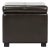 Modern Square Ottoman in Brown & Black For Sale - Image 3 of 10