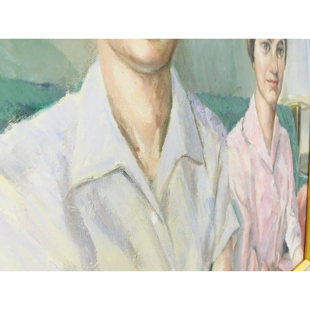 Figurative Vintage Oil on Canvas, Listed Artist For Sale - Image 3 of 10