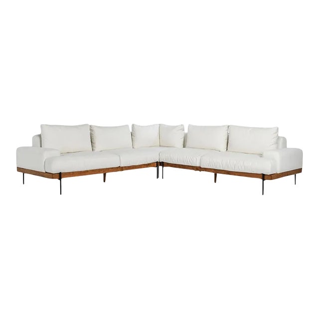 White & Wood Sara Sectional For Sale