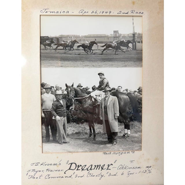 Up for sale is an original vintage 1949 horse racing photograph of winning horse Dreamer at Jamaica. This original...