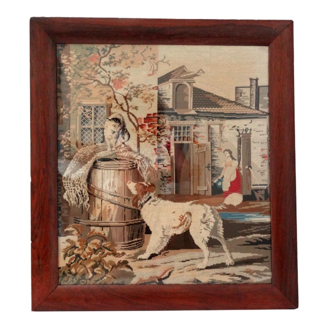 Late 19th Century Antique Berlin Woolwork Needlework For Sale