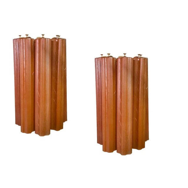 Large Italian Glass Tube Sconces, 1980s, Set of 2 For Sale - Image 9 of 9
