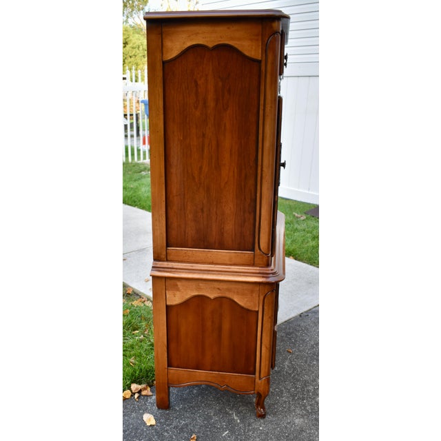 Cherry Dixie Furniture Tall Chest Vintage French Provincial Cabinet Chest For Sale - Image 12 of 18