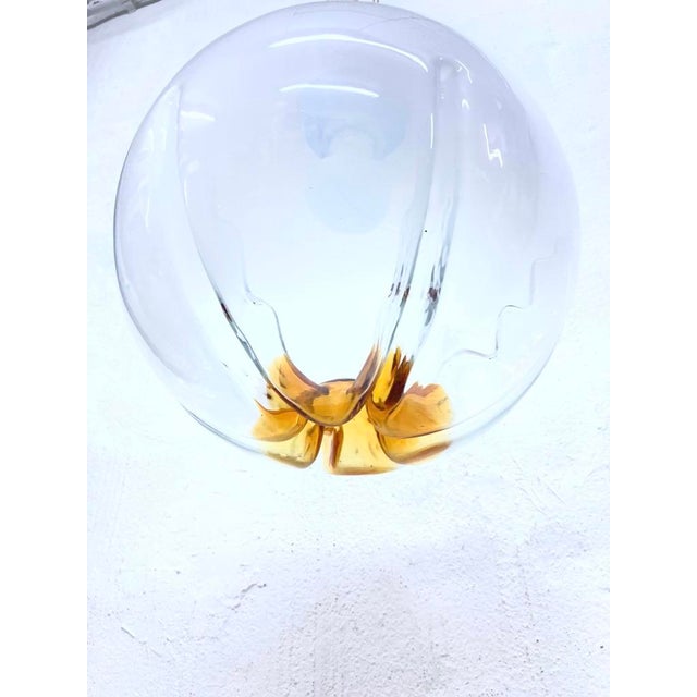 Mid-Century Modern Italian Glass Globe Pendant Lamp, 1960s For Sale - Image 6 of 15