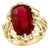 10 Carat Oval Cut Natural Pink Tourmaline 14 Karat Yellow Gold Ring For Sale