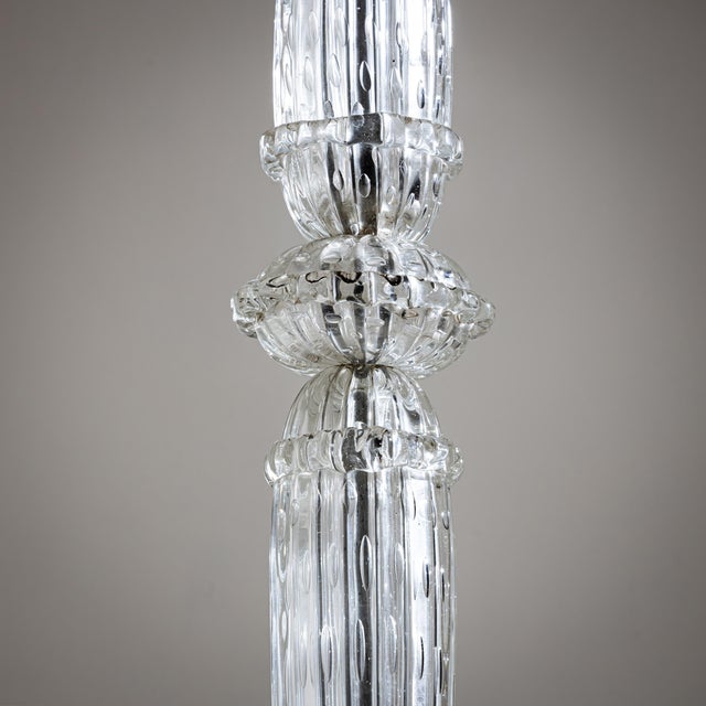 Art Deco 1940s Attributed to Barovier & Toso Floor Lamp For Sale - Image 3 of 7