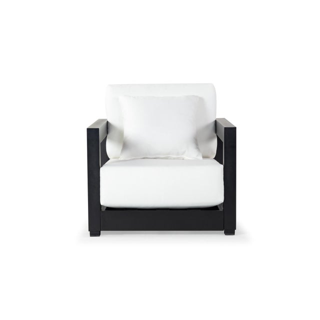 Montford Aluminum Armchair, Black/White For Sale - Image 9 of 9