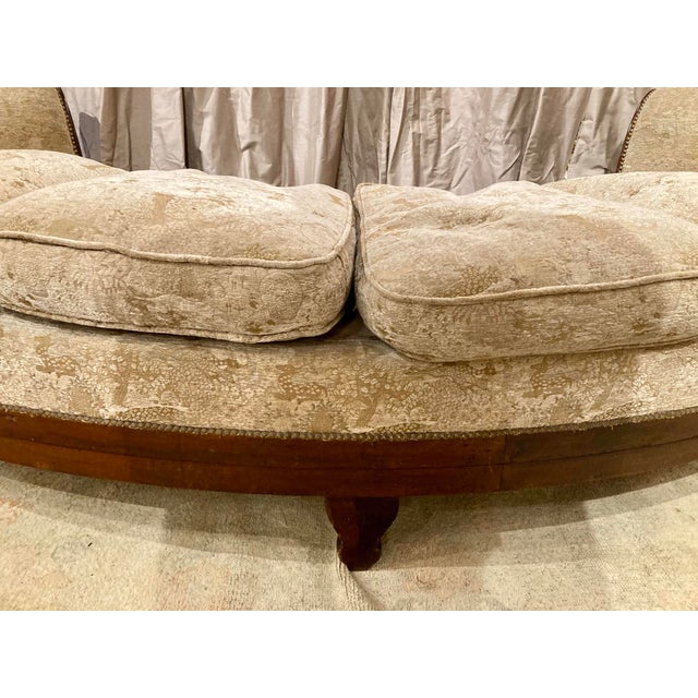 Pair of Demi Lune Settees For Sale - Image 10 of 11