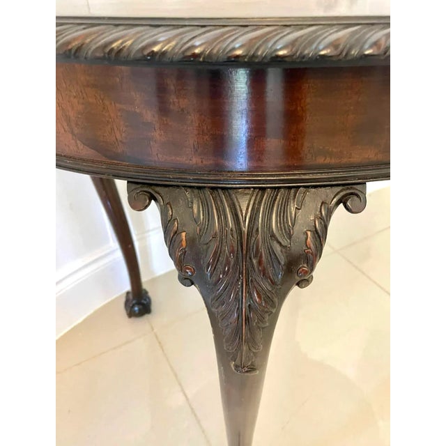 Wood Antique Carved Mahogany Centre Table For Sale - Image 7 of 10