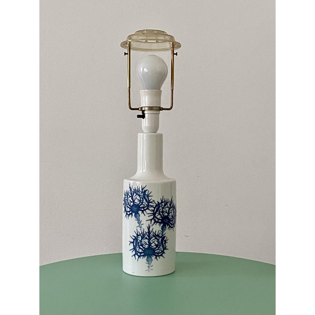 1960s Thistle Table Lamp by Kaj Lange for Royal Copenhagen and Fog & Mørup, 1960s For Sale - Image 5 of 12