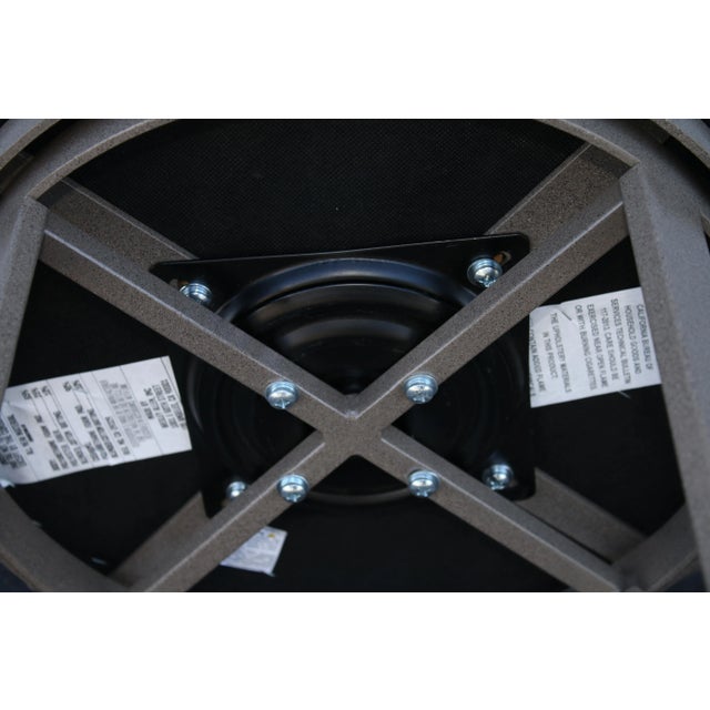 Black Wesley Allen Bali Swivel Stool With Low Back For Sale - Image 8 of 8