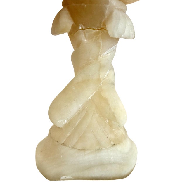 Antique Miniature Italian Alabaster Pedestal Bowl With Grapes and Dolphins For Sale In San Francisco - Image 6 of 11