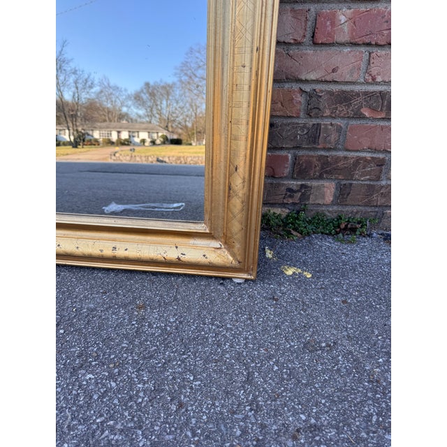 Glass Matching Pair of Louis Phillippe Mirrors For Sale - Image 7 of 15