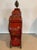 Wood 20th Century Red Lacquered Wooden Cartel Clock with Chinese Decoration For Sale - Image 7 of 13